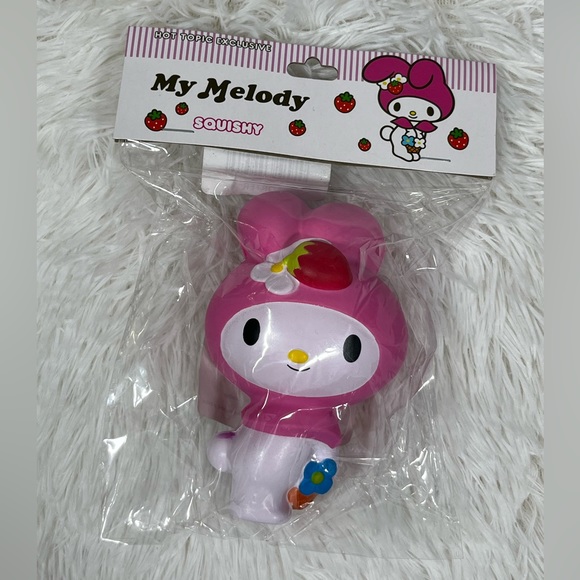 SANRIO x HOT TOPIC My Melody Flower Basket Squishy Stress Reliever White Pink - Picture 1 of 3